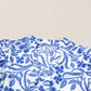 Blue Flower Print Puff Sleeve Tiered Dress-Get You Some Sun