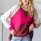 HOPELY Color Block Long Sleeve T-Shirt-Get You Some Sun