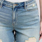 Judy Blue Plus Size High Rise Fly Stitch Detail Shorts